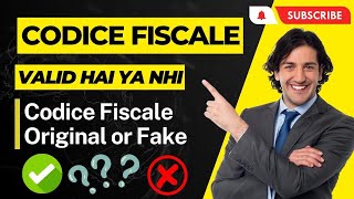 Verifica Codice Fiscale  Codice Fiscale Original Hai Ya Fake  Controllare Codice Fiscale Online [upl. by Sualohcin]