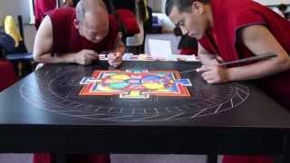 Tibetan Monks Create Sand Mandala at Clark College in Vancouver WA [upl. by Anailuig675]