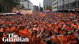 Netherlands fans fill Dortmund streets with music ahead of semifinal [upl. by Admana374]