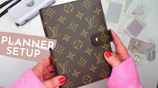 LV PLANNER SET UP 2023  MM MEDIUM SIZE RING AGENDA COVER  Louis Vuitton [upl. by Esinet114]