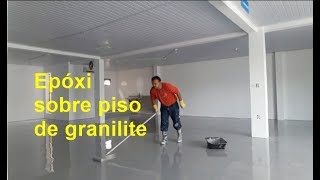 Epóxi sobre piso de granilite Cuiabá MT [upl. by Olmstead]