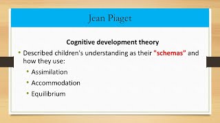 Schema Assimilation accommodation amp Equilibrium [upl. by Friedly]