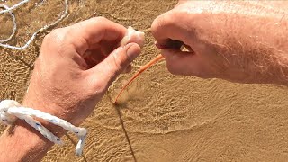 How to catch beach worms for bait full tutorial [upl. by Bohner]