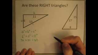 How to Determine Whether a Triangle is a RIGHT Triangle [upl. by Bayer688]