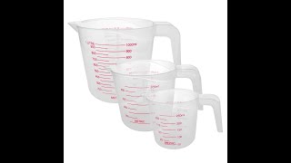 Measuring Cups for Kitchen Pitcher Jug 250ml500ml1Litre Kitchen Gadgets Accessories [upl. by Eintruok]