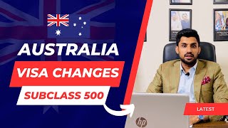 Latest Changes in Australian Subclass 500 Student Visa  Latest Updates [upl. by Adivad]