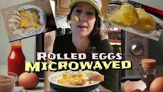 Rolled eggs Rolled omelet Microwaved Super Easy and Yummy [upl. by Sturrock323]