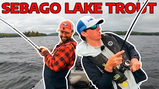 FALL LAKE TROUT JIGGING  SEBAGO LAKE MAINE [upl. by Thelma277]