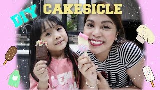 HOW TO MAKE AN EASY UNICORN CAKESICLE [upl. by Santana]