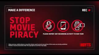 HOYTS Piracy Notification In Cinema [upl. by Summons]