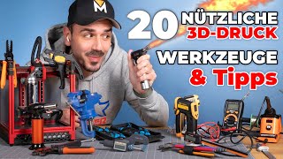 3D Drucker WERKZEUGE  20 nützliche Zubehör TIPPS für Anfänger amp Profis [upl. by Ainesy]