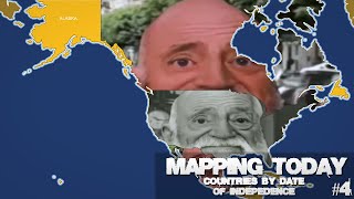 Mapping Today America Countries by time of indepedence  Mr Incredible becoming Old Part4 [upl. by Idyh]