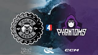 Polar Beers VS Phantoms  Div 4  7th August  IceHQ Beer League ice hockey [upl. by Aicatsal]