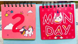 Cute unicorn 🦄 calendar for girls  pink kidslearning  kids  kidsvideo amazon meesho korean [upl. by Mckinney252]