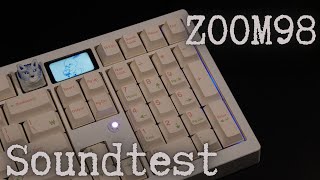 Meletrix Zoom98 Prototype Full Soundtest With Akko Pro Switches and WS Switches [upl. by Fredelia]