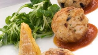 Albóndigas de pavo con queso frito [upl. by Lyckman]