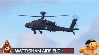 LIVE BRITISH ARMY AIR CORPS AH1 FAREWELL FLYPAST APACHE amp AH64 ACTION • WATTISHAM AIRFIELD 250324 [upl. by Fabriane]