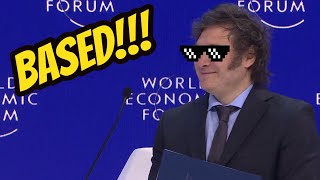 The Most Based Speech On the Internet Argentina President Javier Milei at Davos WEF [upl. by Eeralav]