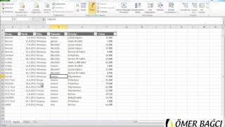 Excel Sağ Buton İle Sıralama Yapmak  36 video  Ömer BAĞCI [upl. by Gregson]