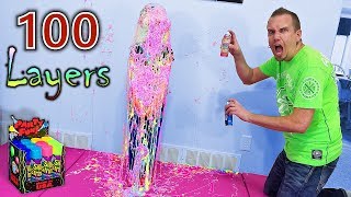 100 Layers of Silly String Challenge Gone Wrong [upl. by Anabel]