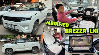 ऐसी Brezza लाखों में एक है🔥Brezza lxi modification✅Complete White Exterior and Interior✅90 Discount [upl. by Richter11]