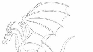 How to draw a Dragon  Flying Dragon Drawing lesson [upl. by Anitsyrhk]