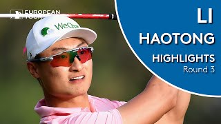 Li Haotong makes FOUR eagles in one round  Round 3  2019 Saudi International [upl. by Eidnil]