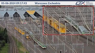 Warszawa Skierowanie pociągu na zły tor 5 czerwca 2024  WERSJA REŻYSERSKA BEZ CIĘĆ [upl. by Cornel]