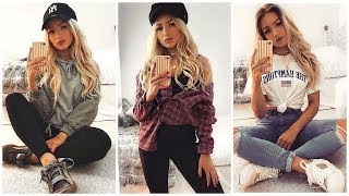 CASUAL OUTFITS WITH TRAINERS  SNEAKERS LOOKBOOK 2018 [upl. by Adnolehs]