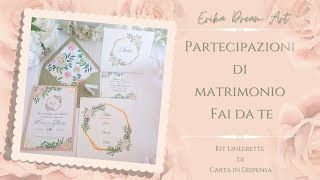 Partecipazioni di matrimonio fai da te Utilizzando il kit Lineerette di Carta in Dispensa [upl. by Gibby]