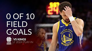 Klay Thompson 0 of 10 field goals vs Kings 2024 PlayIn [upl. by Odnumde]