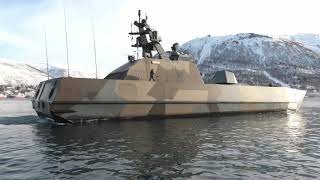 Coastal Corvette Skjold Class KNM quotGlimtquot in Tromsø [upl. by Luhe372]