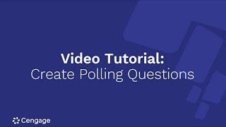 Creating Polling Questions  WebAssign [upl. by Rad]