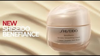 Smoothing Cream to Visibly Correct Wrinkles  Benefiance  Shiseido [upl. by Ecinnej]