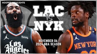 LA Clippers vs New York Knicks Full Game Highlights  Nov 6  2024 NBA Season [upl. by Auqenwahs]