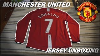 MANCHESTER UNITED 200709 RONALDO JERSEY UNBOXING [upl. by Pfeifer]