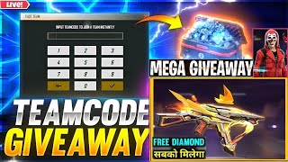 FREE FIRE LIVE CUSTOM ROOM GIVEAWAY  FF LIVE TEAM CODE GIVEAWAY  FF LIVE GIVEAWAY DJ ALOK FF LIVE [upl. by Itraa184]