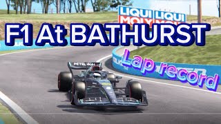 F1 Car at BATHURST Mount Panorama BEAT LAP RECORD [upl. by Yand430]