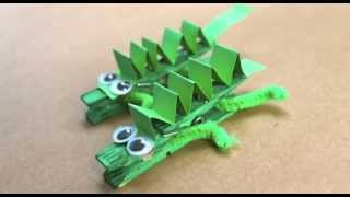 How to make a peg crocodile [upl. by Pliner]