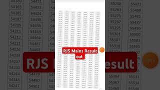 RJS Mains Result Out2024 rjsresult [upl. by Feld]