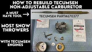 How to Rebuild a Tecumseh Carburetor [upl. by Ieso344]