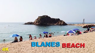 Blanes in Summer  Blanes Beach Walking Tour  August 2023 Spain 4K [upl. by Plotkin594]