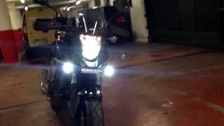 Honda Nc750x Bixenon lens  Givi s320 led [upl. by Yelrahc]