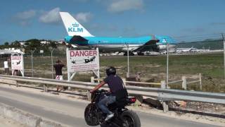 Jet Blast St Maarten Airport [upl. by Aneehsor598]