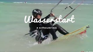 Wasserstart beim Kiten  Tipps zum Kitesurfen lernen by kitereisentv [upl. by Enilehcim]