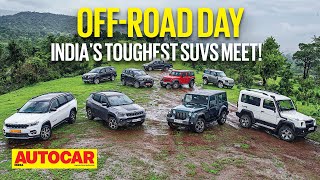 OffRoad Day 2022 ft Scorpio N Thar Gurkha Fortuner Meridian amp more  Autocar India Mobil [upl. by Tannie978]