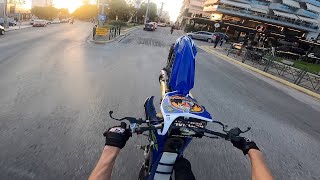 EXPLORING ATHENS GREECE ON YZ450F [upl. by Ursala269]