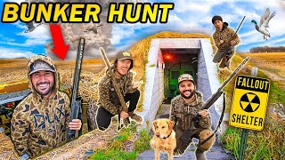 DUCK HUNTING Flairs UNDERGROUND BUNKER Pit BLIND  CATCH CLEAN COOK [upl. by Harday360]