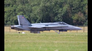 STUNNING CANADIAN F18 TAKEOFF AND DISPLAY AT RIAT 2024 [upl. by Inalaeham]