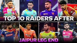 Pro Kabaddi 2024 Top 10 Raiders After 77 Matches  PKL Season 10 Top Raiders After Jaipur Leg End [upl. by Lyudmila]